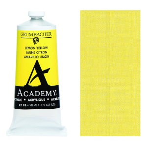 Grumbacher Academy Acrylic 90ml Lemon Yellow