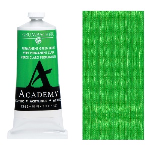 Grumbacher Academy Acrylic 90ml Permanent Green Light