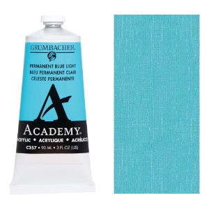 Grumbacher Academy Acrylic 90ml Permanent Blue Light