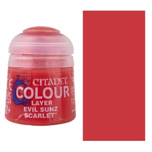 Citadel Colour Water-Based Model Paint 12ml Layer Evil Sunz Scarlet