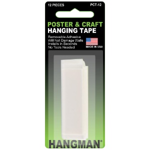 Hangman Products Poster & Craft Tape 12 Pre-Cut Tabs