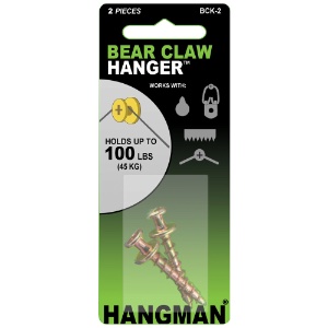 Hangman Products Gold Bear Claw Hangers 2 Pack 1"