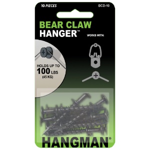 Hangman Products  Black Bear Claw Hangers 10 Pack 1-1/4"