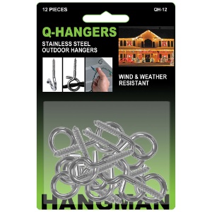 Hangman Products Q-Hangers 12 Pack Stainless Steel
