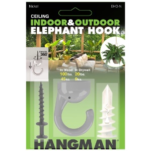 OUTDOORS ELEPHANT CEILING HOOK N