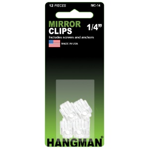 HANGMAN 1/4" MIRROR CLIPS W/ANCH