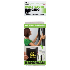 Hangman Products Wall Save Hanging Kit 6"