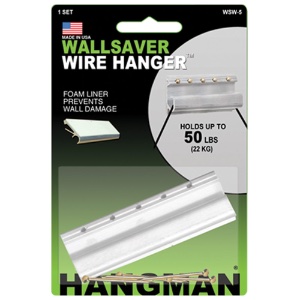 Hangman Products Apartment Safety Hanger/Wall Saver Wire Hanger 5"