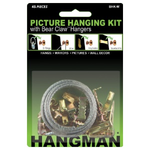 Hangman Products Picture Hanging Kit w/Bear Claw Hangers