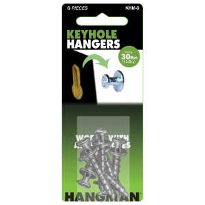 Hangman Products Keyhole Hangers 6 Pack Mini