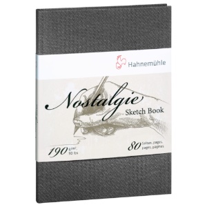 Hahnemuhle Nostalgie Hard Cover Sketch Book 80 Pages 4"x6" Portrait
