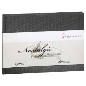Hahnemuhle Nostalgie Hard Cover Sketch Book 80 Pages 8"x6" Landscape