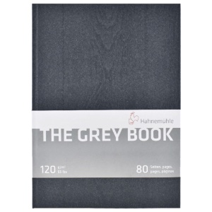 Hahnemuhle A4 The Grey Book Sketchbook 40 Sheets 12"x8" Light Grey