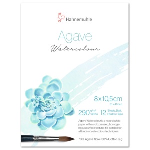 Hahnemuhle Agave Watercolor Paper Block 135lb 12 Sheets 3.15"x4.13" CP