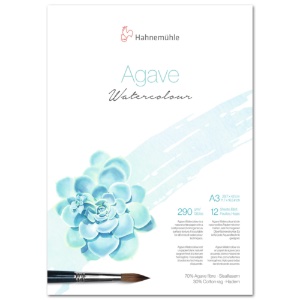 Hahnemuhle Agave Watercolor Paper Block 135lb 12 Sheets 11.69"x16.53" CP