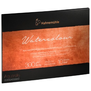 Hahnemuhle 100% Cotton Watercolor Paper Block 140lb 10 Sheets 9.4"x12.6" CP