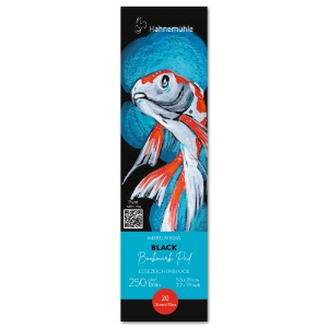 Hahnemuhle Mixed Media Bookmark Pad 20 Sheets 2.2"x7.9" Black