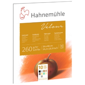 Hahnemuhle Velour Pastel Paper Pad 10 Sheets 14.04"x18.72" Assorted