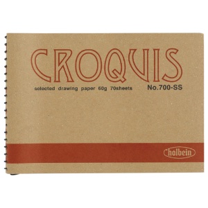 Holbein Croquis Drawing Paper Book 70 Sheets 6"x4.25" Natural