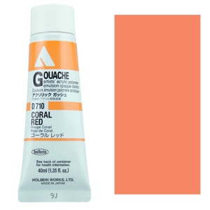 Holbein Acrylic Gouache 40ml Coral Red
