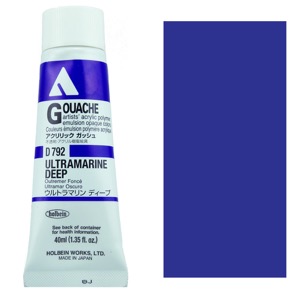 Holbein Acrylic Gouache 40ml Ultramarine Deep