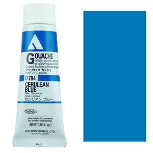 Holbein Acrylic Gouache 40ml Cerulean Blue