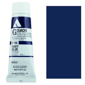 Holbein Acrylic Gouache 40ml Navy Blue