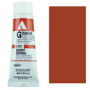 Holbein Acrylic Gouache 40ml Burnt Sienna