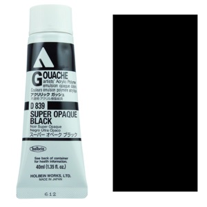 Holbein Acrylic Gouache 40ml Super Opaque Black