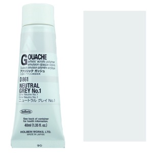 Holbein Acrylic Gouache 40ml Neutral Gray No. 1
