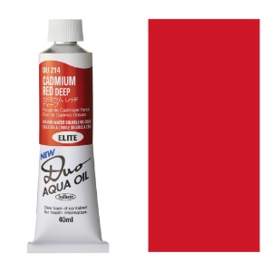 Holbein DUO Aqua Water Soluble Oil Paint 40ml Cadmium Red Deep