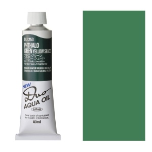 Holbein DUO Aqua Water Soluble Oil Paint 40ml Phthalo Green Yellow Shade