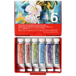 Holbein Artists' Granulating Watercolor 6 x 5ml Set Flower