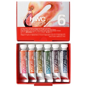 Holbein Artists' Granulating Watercolor 6 x 5ml Set Bird