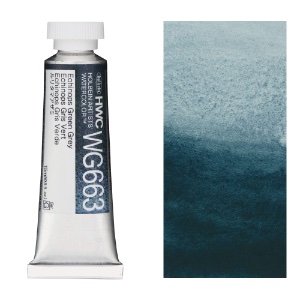 Holbein Artists' Granulating Watercolor 15ml Echinops Green Grey
