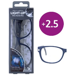 If USA Light-Up Readers Eye Glasses +2.5 Midnight Blue
