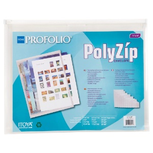 Itoya Art ProFolio PolyZip Envelope 11"x14" Clear
