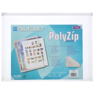 Itoya Art ProFolio PolyZip Envelope 9"x12" Clear