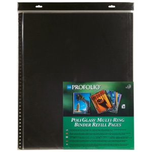 Art Profolio Polyglass Pages, Portrait 16" x 20" 10pk