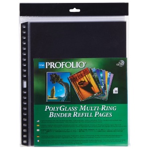 Art Profolio Polyglass Pages, Portrait 8.5" x 11" 10pk