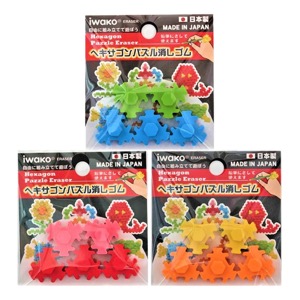 Iwako Puzzle Eraser 5 Set Hexagon Puzzle
