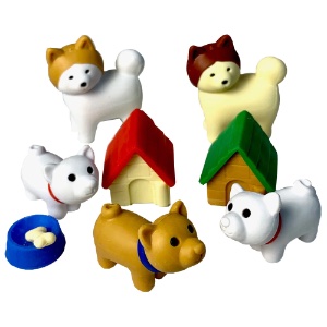 Iwako Puzzle Eraser Dog
