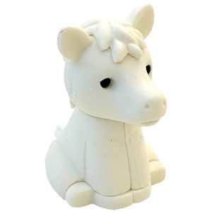 Iwako Puzzle Eraser White Horse