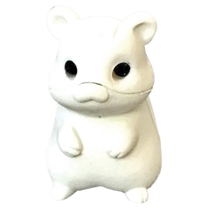 Iwako Puzzle Eraser White Hamster