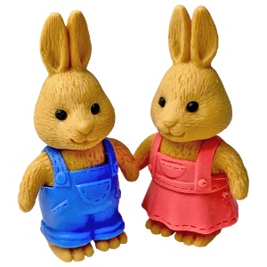 Iwako Puzzle Eraser Brown Rabbit