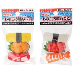 Iwako Puzzle Eraser 3 Pack Sushi