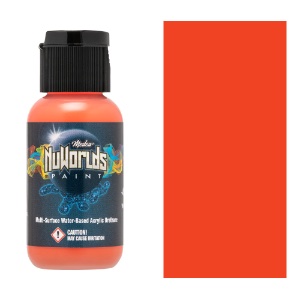 Medea NuWorlds Acrylic Urethane Airbrush Paint 1oz Impenetrable Red Orange