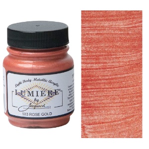 Jacquard Lumiere Metallic Acrylic Paint 2.25oz Rose Gold