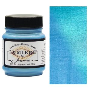 Jacquard Lumiere Metallic Acrylic Paint 2.25oz Blueshift Green