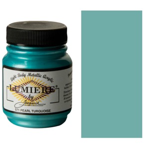 Lumiere Metallic Fabric Paint 2.25oz - Pearlescent Turquoise